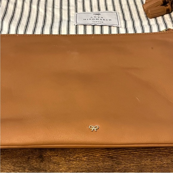 Anya Hindmarch Georgiana Silk Leather Rainbow Clutch in Caramel - Picture 5 of 10